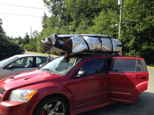 Lawrence's car packed for Nitnat Lake